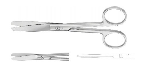 ХІРУРГ. НОЖИЦІ ПРЯМ. Т/Т 150MM